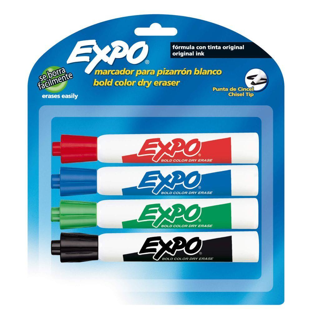 Marcador Para Pizarron Expo Estuche Con 4 Colores Surtidos 1929178 - Colmenero Shop
