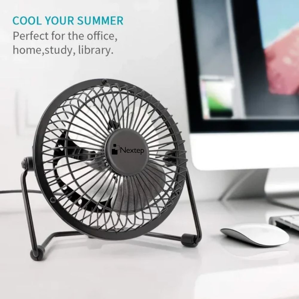 Mini Ventilador Nextep de Escritorio Metalico Conexion USB NE-690