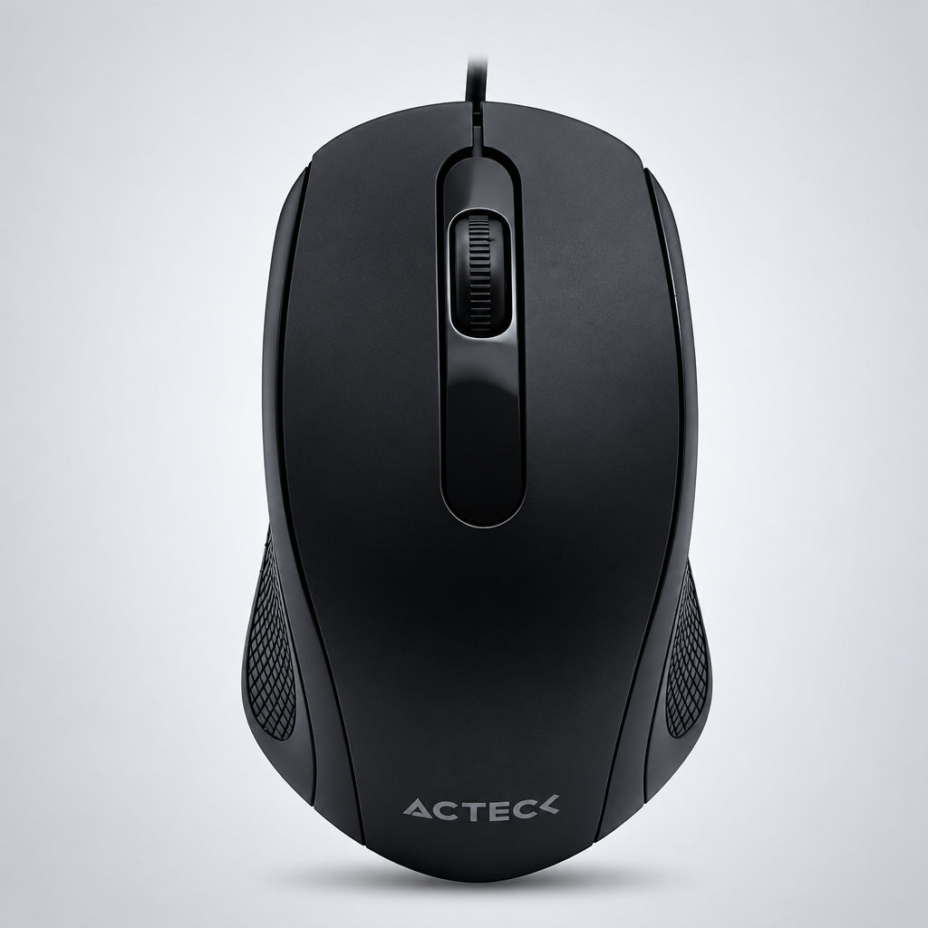 Mouse Acteck Alámbrico Negro AC-928830 | Sensor Óptico USB