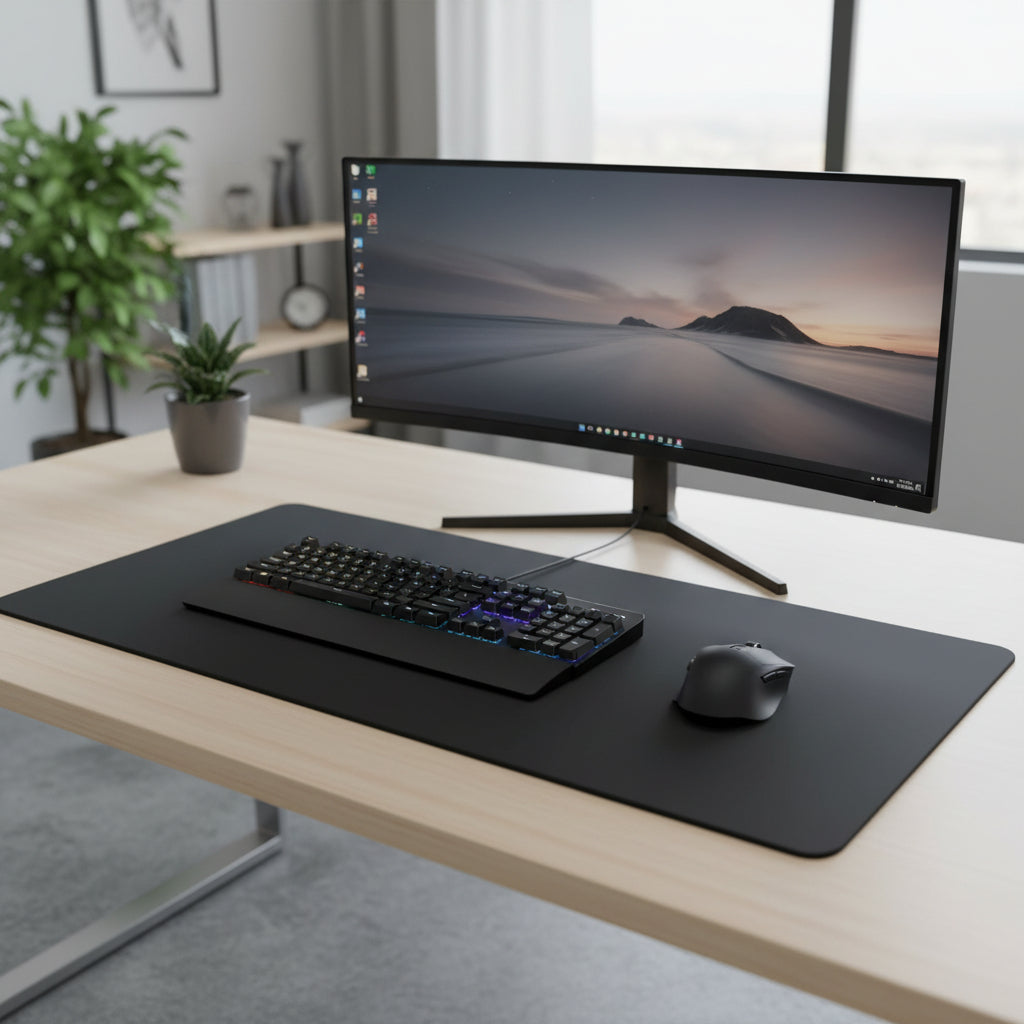 Mousepad Gamer XL Brobotix 6007105 | Tapete Negro 90x40 cm