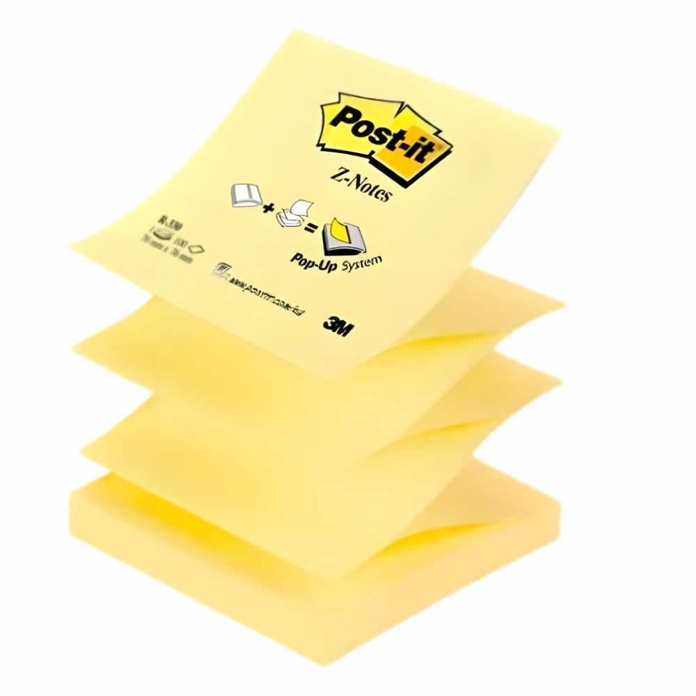 Notas Adhesivas Post-it Pop-Up 3x3 Amarillas | Paquete 5 Bloques | 3M |