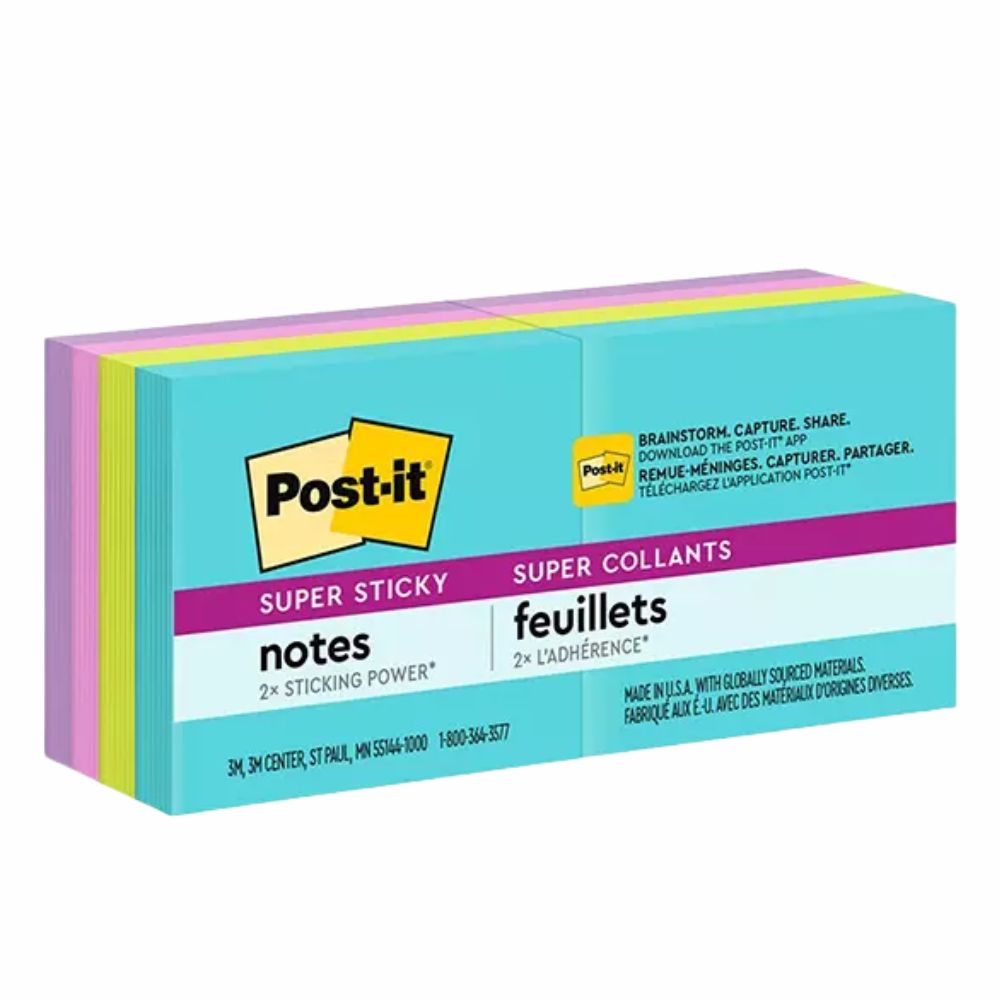 Notas adhesivas mod. 622-8SSJOY Post-it 2x2 pulgadas 8 blocks con 90 hojas