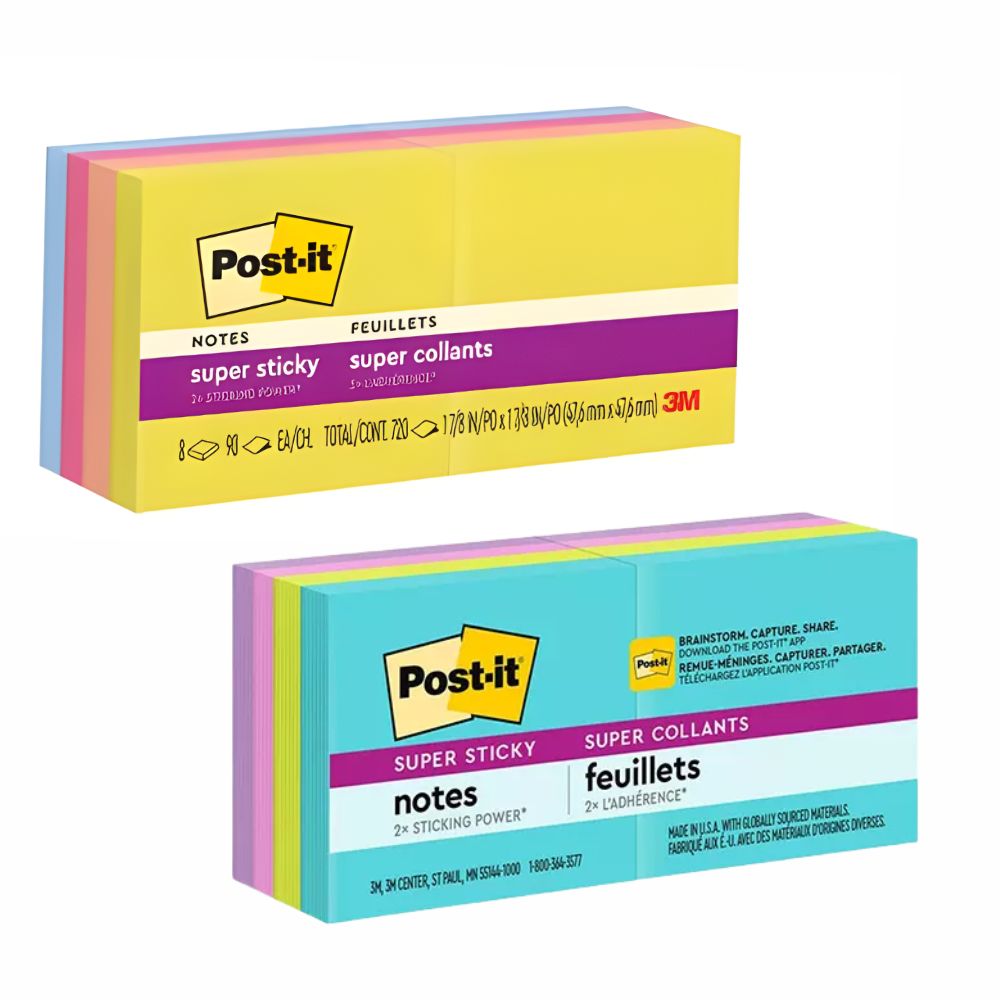 Notas adhesivas mod. 622-8SSJOY Post-it 2x2 pulgadas 8 blocks con 90 hojas