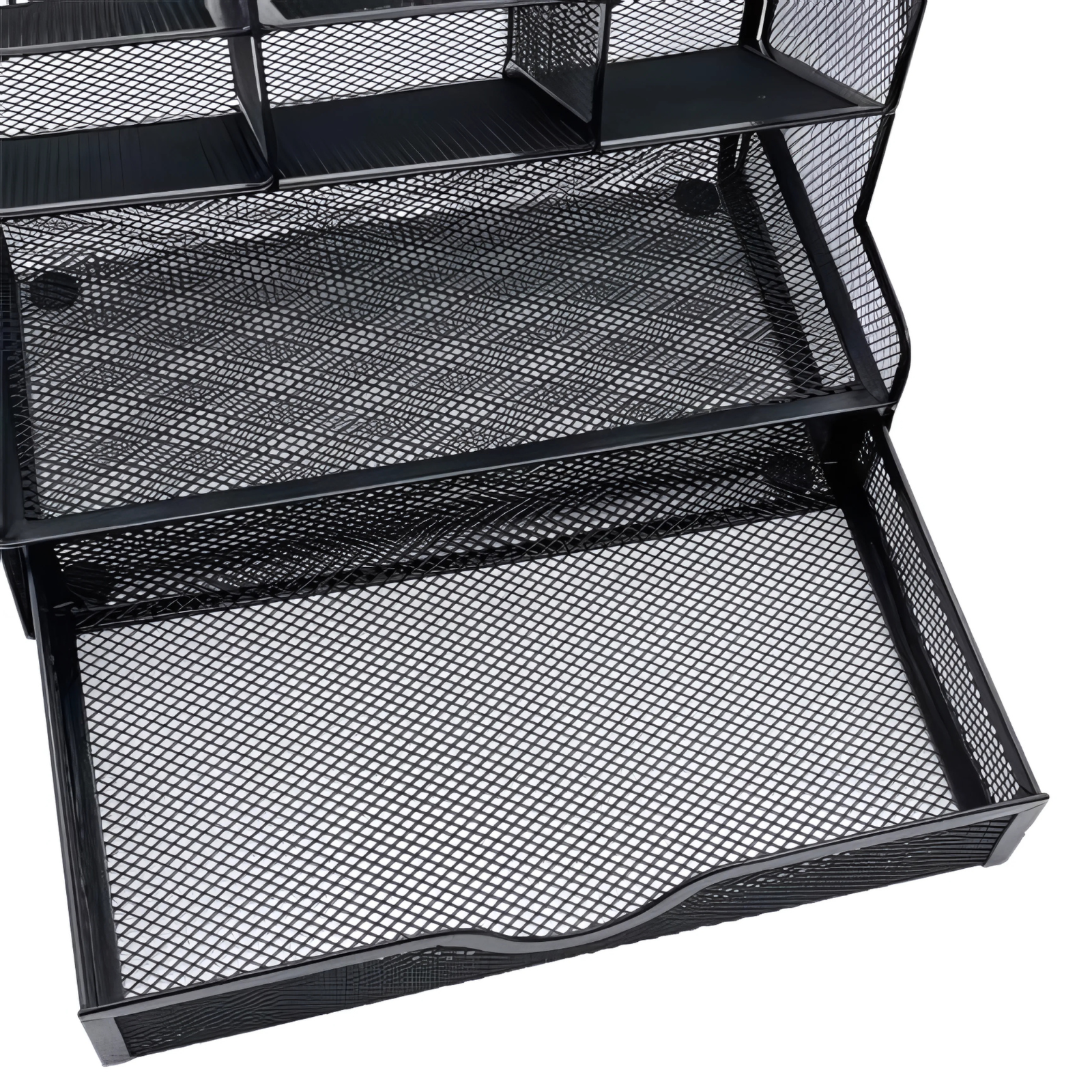 Organizador Nextep Malla Metálica Para Escritorio Multi Secciones Con Cajón - Colmenero Shop