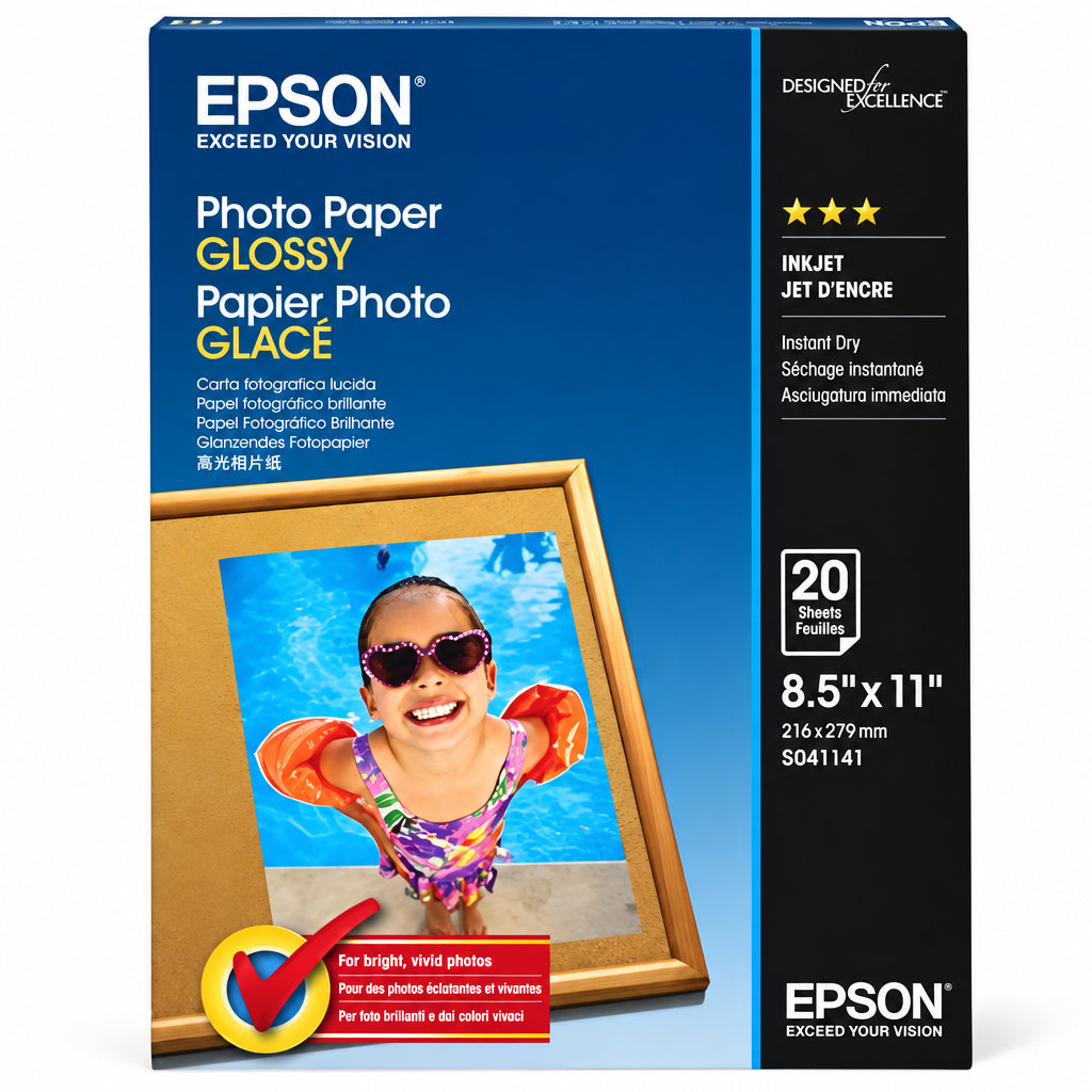 Papel Fotográfico Epson S041141 Carta | Brillante, 8.5×11