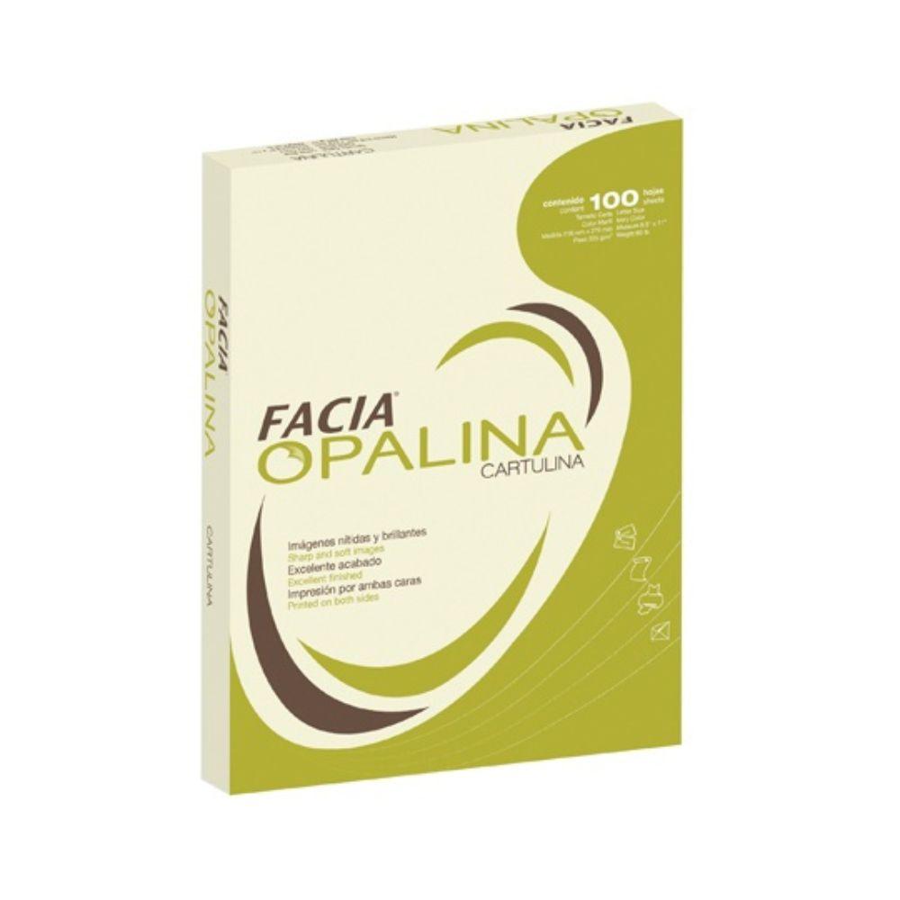 Cartulina Opalina Marfil Facia 225g Carta | Paquete c/100 Hojas | Premium