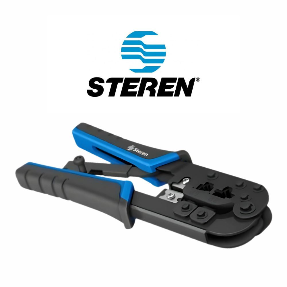 Pinza Steren HER-668 | Ponchadora Profesional RJ45, RJ12, RJ11