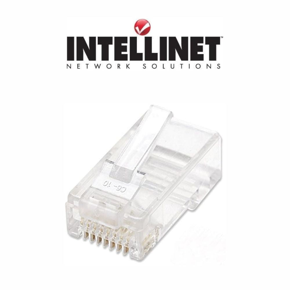 Plug Intellinet RJ45 CAT6 Multifilar | UTP Bote 100pz | Contactos de Oro