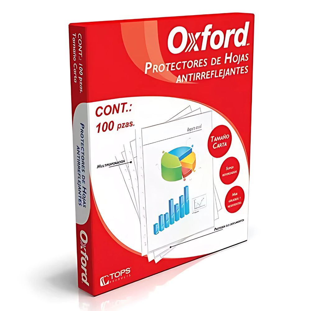 Protector de hojas oxford carta 100 pzs