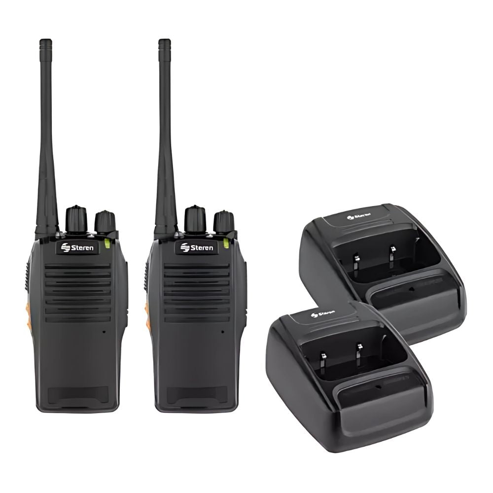 Radios Intercomunicadores STEREN RAD-010 | Kit 2 Piezas, 16 Canales