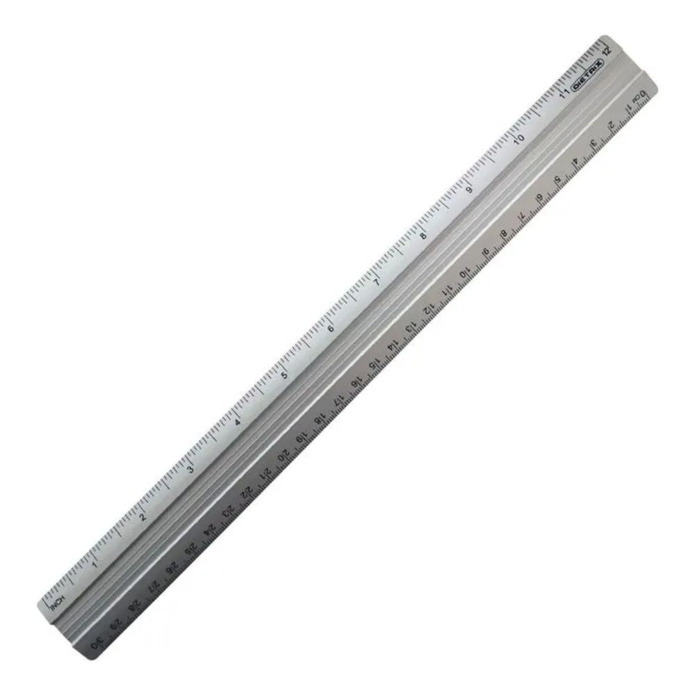 Regla de Aluminio Dietrix 30 cm Doble Escala Modelo 1183