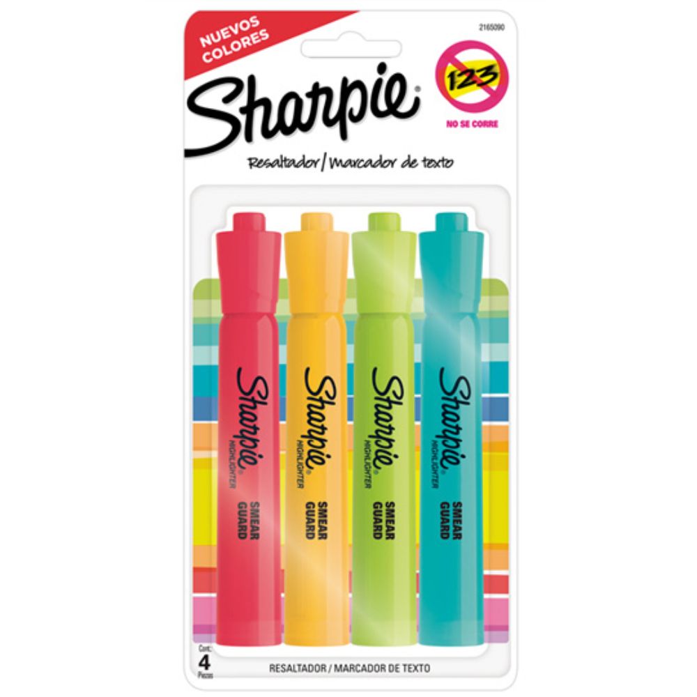 MARCATEXTOS RESALTADOR SHARPIE TANK 4 COLORES 2165090