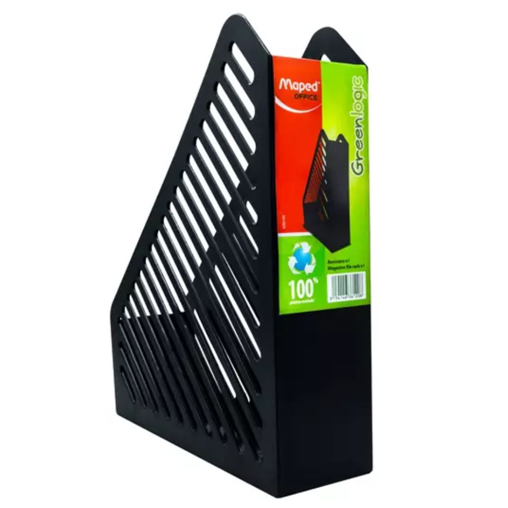 Revistero Greenlogic Maped Negro | Tamaño Carta
