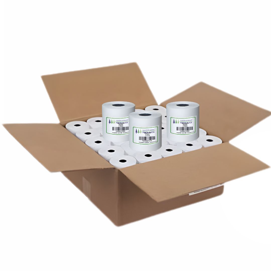 Caja con 50 Rollos Papel Bond Pinos Altos 57x60mm