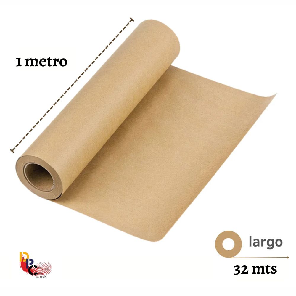 Rollo Papel Kraft Pinos Altos 32m x 1m | RK100 | Envoltura y Recubrimiento