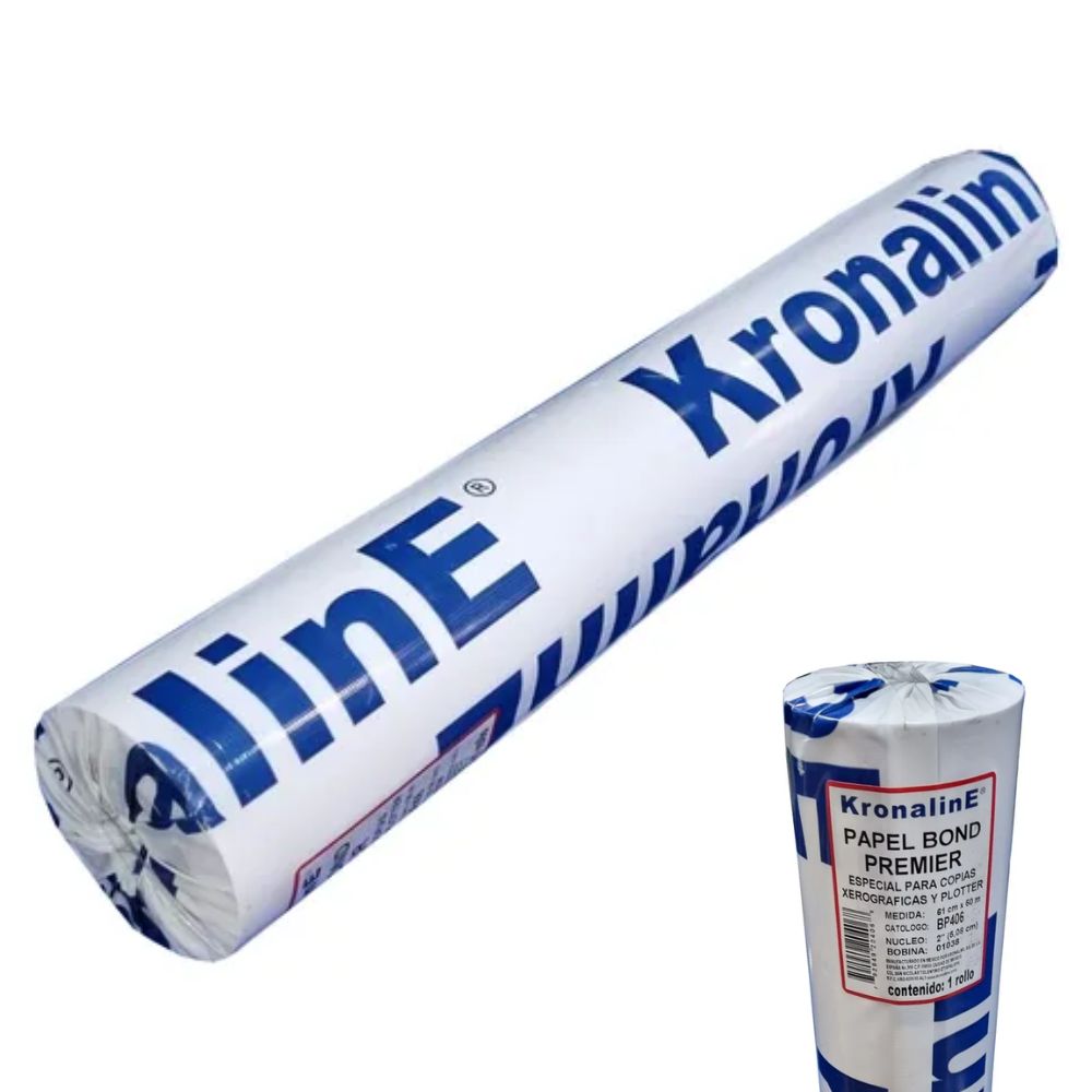 Papel Bond Plotter Kronaline BP406 | 75g/m² | 0.61x50m