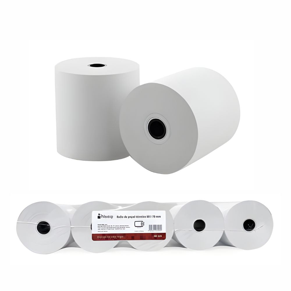 Rollo de Papel Térmico Nextep 80x70mm | Paquete con 5 piezas