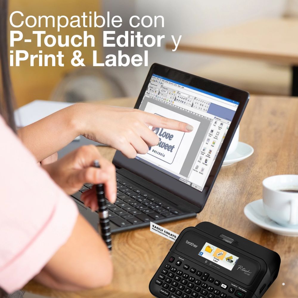 Rotuladora Brother PT-D610 | Conexión a PC | Pantalla LCD
