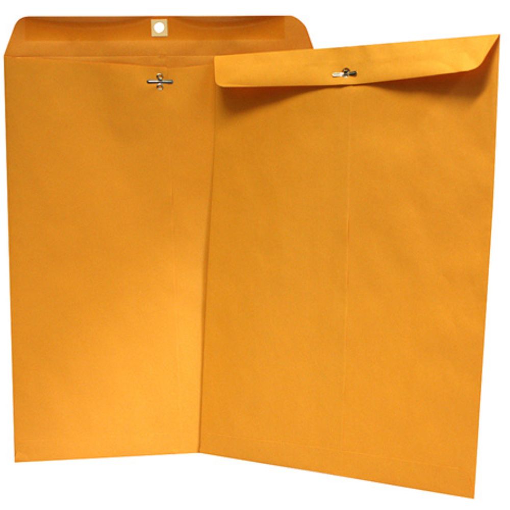 Sobre Kraft Ampad Ministro 30.5x39.4cm con Broche y Engomado | Caja 100 Pzas