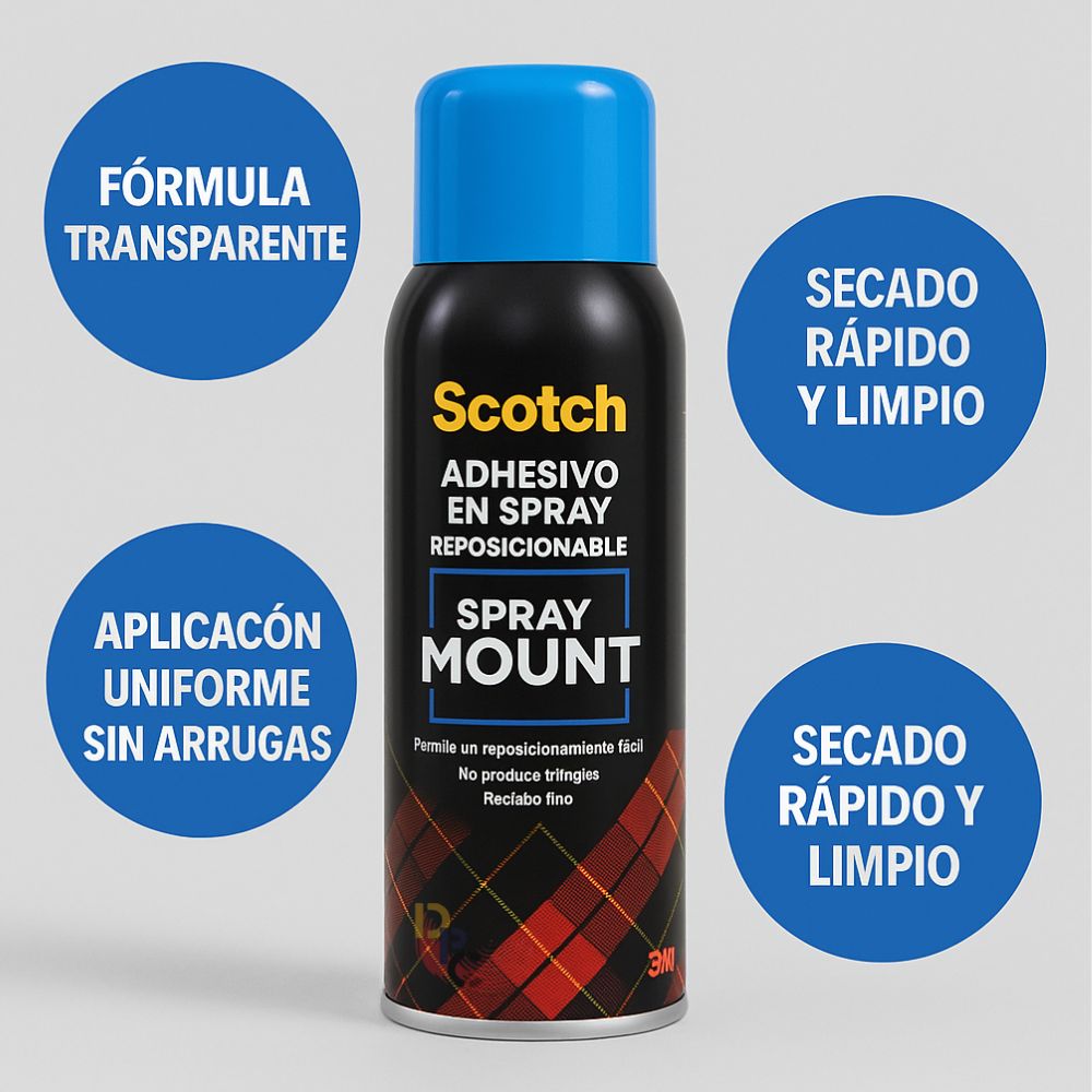Adhesivo en Aerosol Spray Mount Scotch 3M 290g | Transparente