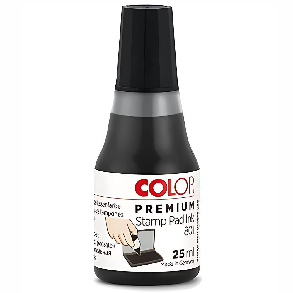 Tinta en Gotero Barrilito para Cojín STAMP PAD 25ml | Negro, Azul, Rojo | Recarga Fácil