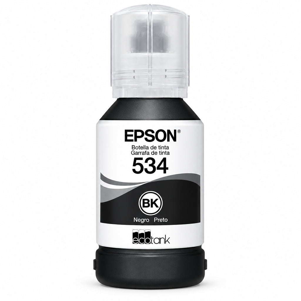 Botella de tinta negra Epson T534120 T534 de alta capacidad para impresoras EcoTank M2170 y M3170