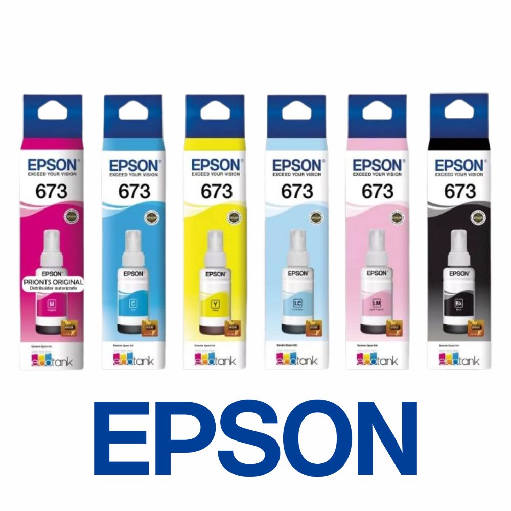 Cartuchos de Tinta Original Epson 673 | Colores y Compatibilidad L800, L805, L850, L1800