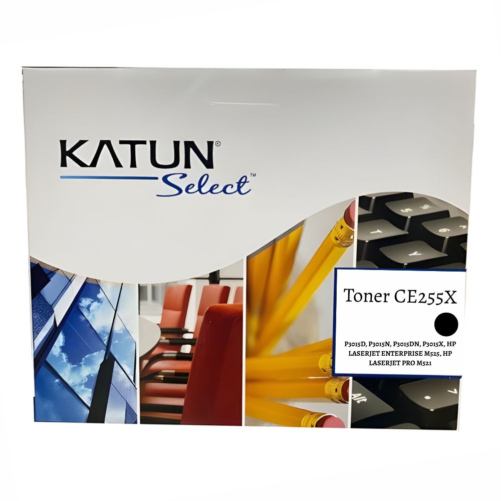Tóner Compatible KATUN CE255X Negro | Alto Rendimiento 12,500 Páginas | P3015 M525