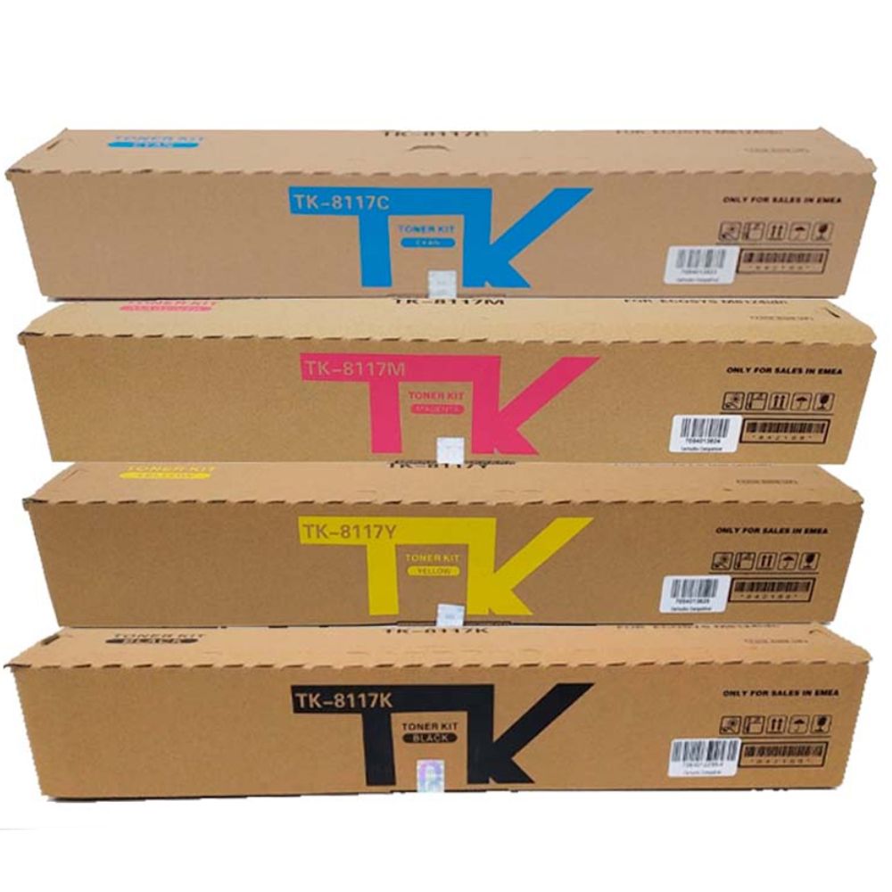 Tóner Kyocera TK-8117 Negro, Cian, Magenta, Amarillo | Rendimiento 12K