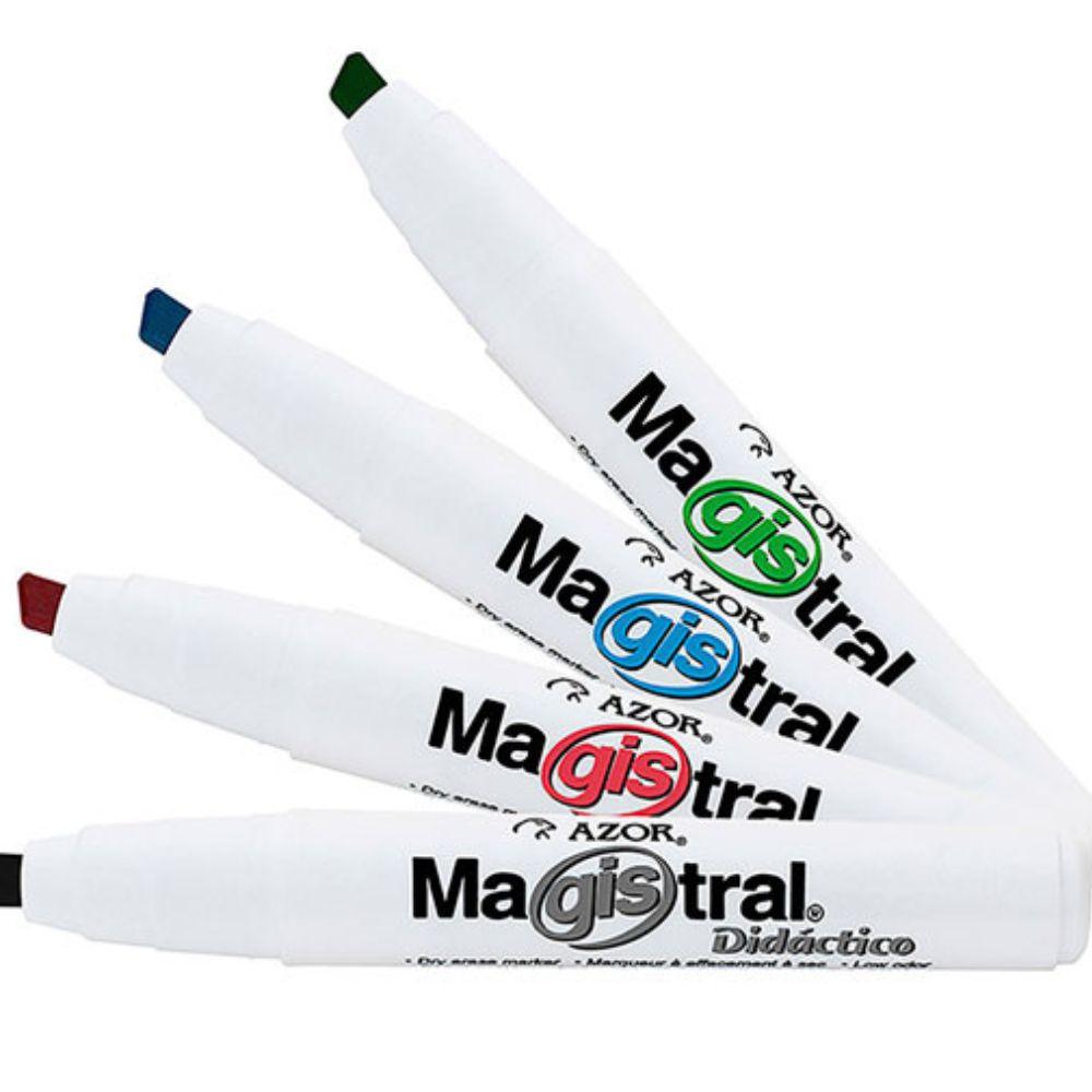 Marcador Magistral Didáctico Punta Cincel 6 Mm Colores Surtidos Con 8 Pzs 8358P - Colmenero Shop