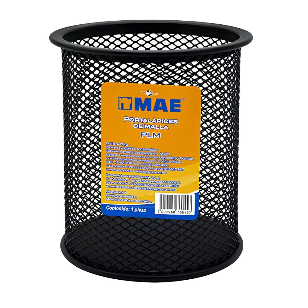 Porta Lápices de Malla Metálico Mae PLM Negro