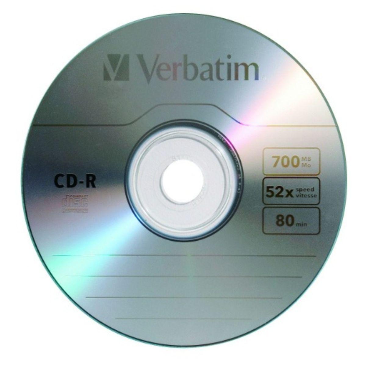 Torre Cd-r Verbatim 80min/700mb 52x 50 Pk 94691 - Colmenero Shop