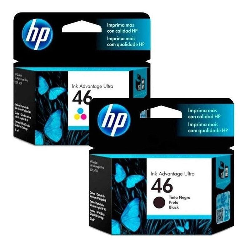 Set Cartucho De Tinta Hp 46 Negro Y Color Cz638al - Colmenero Shop