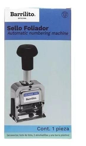 Sello Foliador Metálico De 6 Dígitos Barrilito F70 - Colmenero Shop