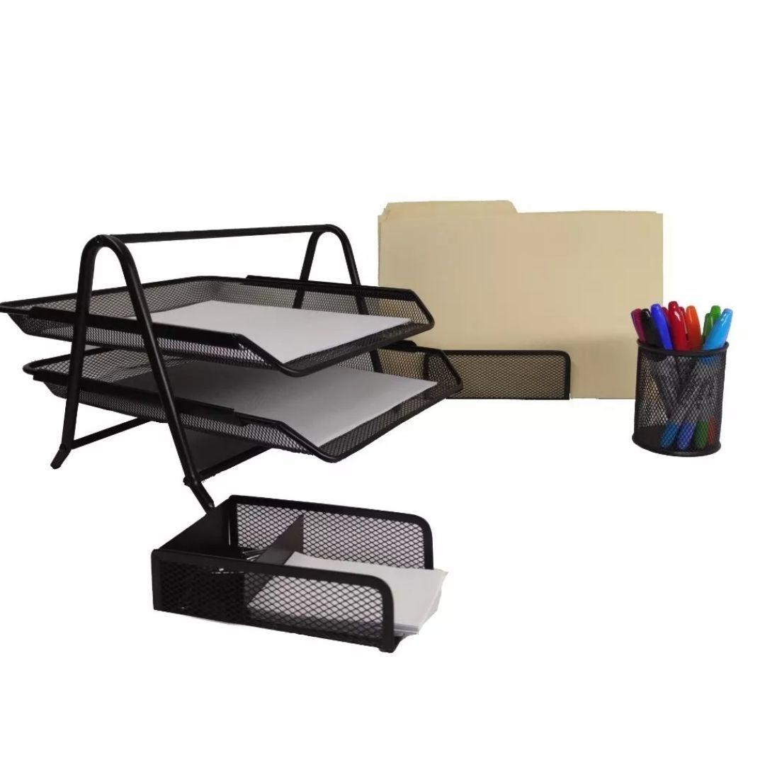 Organizadores de escritorio Malla Metálica Nextep 4 pzs - Colmenero Shop