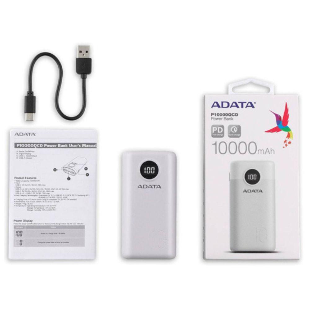 Power Bank Adata Qcd, 10,000 Mah, - Colmenero Shop