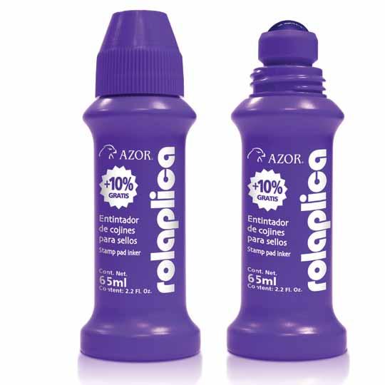 Tinta para sello Azor Rolaplica Violeta 587VI - Colmenero Shop