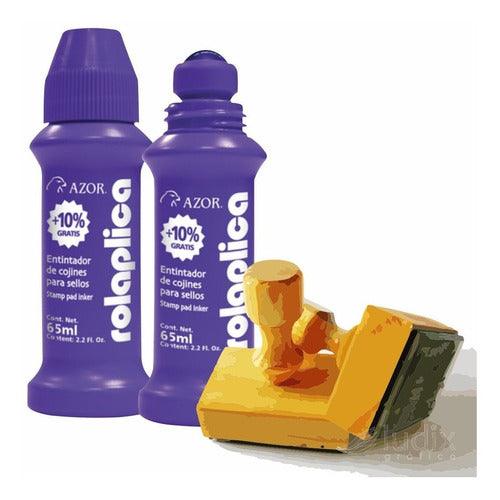 Tinta para sello Azor Rolaplica Violeta 587VI - Colmenero Shop