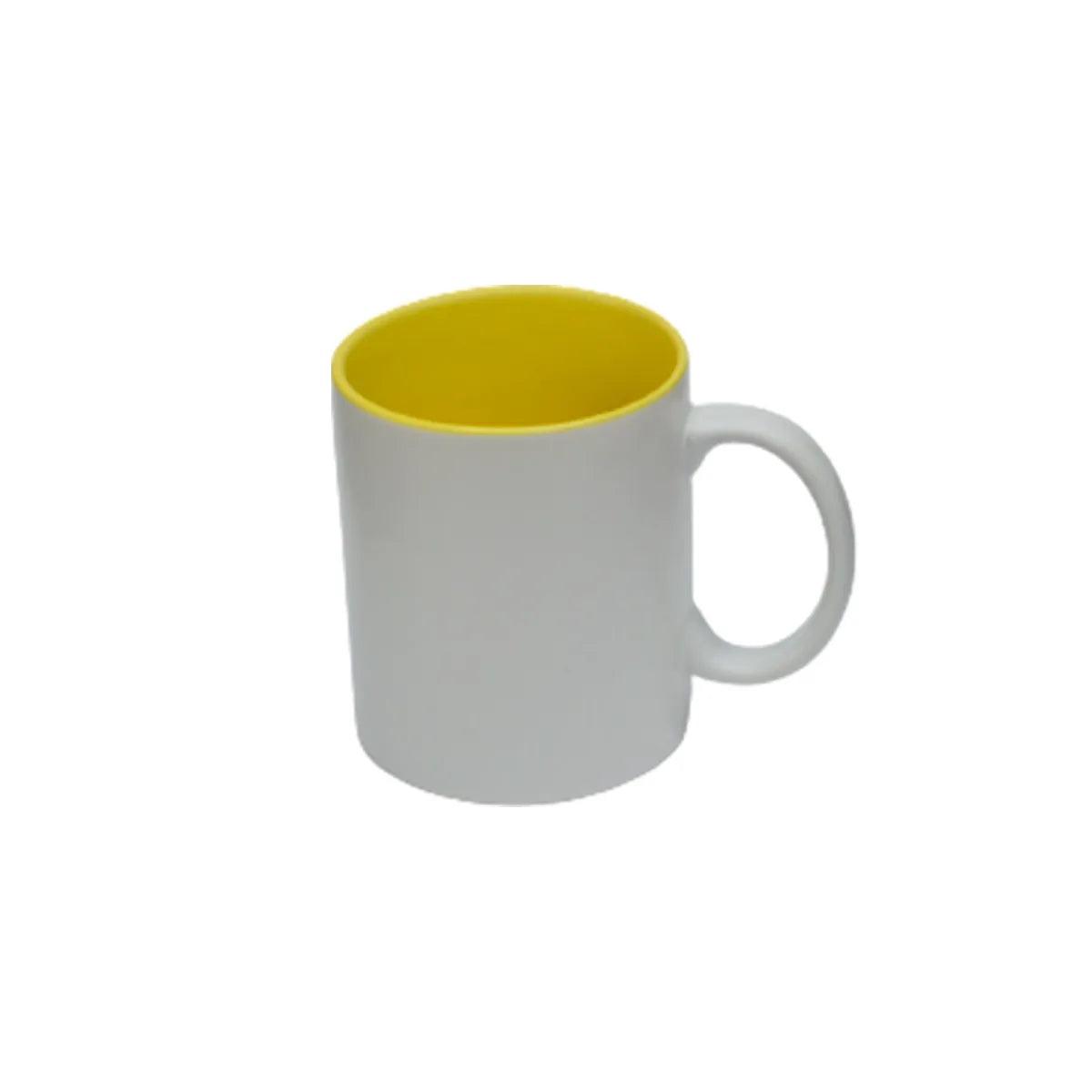 Taza 11oz blanca mate interno de color TLP 12 piezas - Colmenero Shop