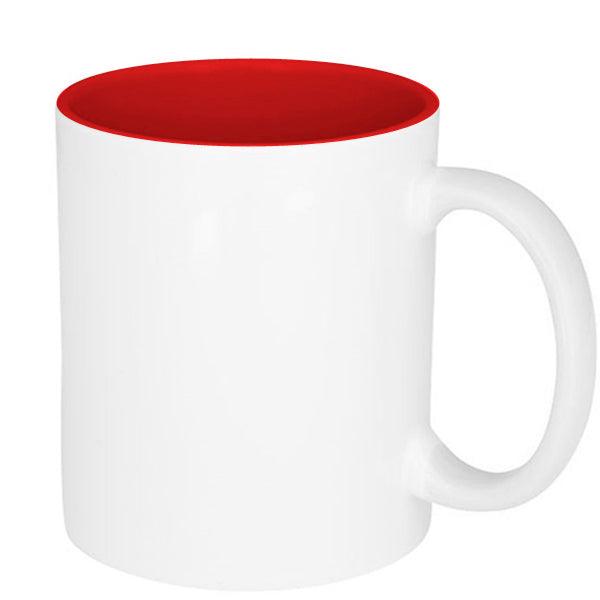 Taza 11oz blanca mate interno de color TLP 12 piezas - Colmenero Shop