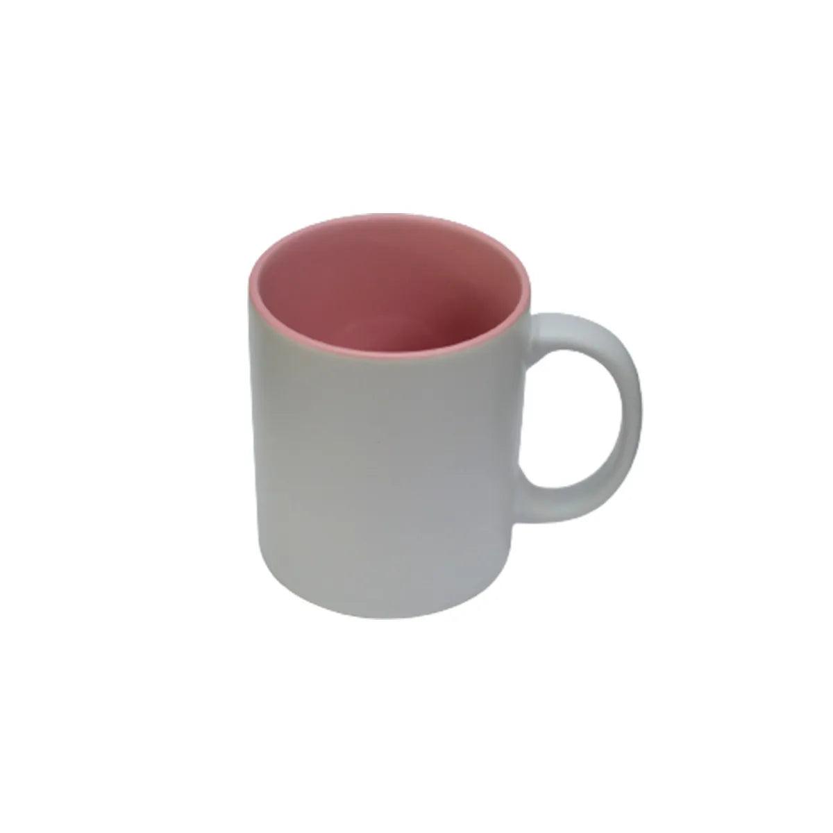 Taza 11oz blanca mate interno de color TLP 12 piezas - Colmenero Shop