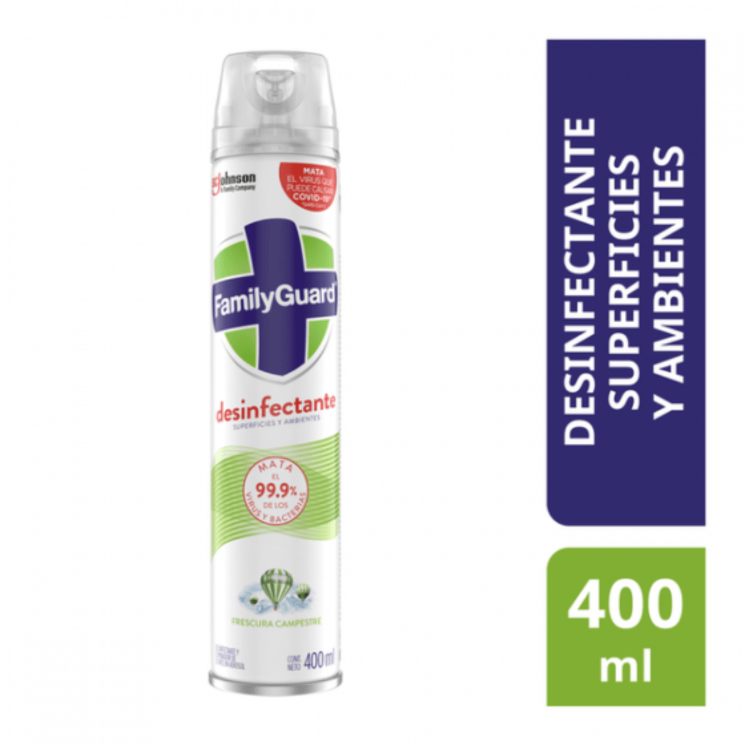 Desinfectante en aerosol de 400ml family guard - Colmenero Shop