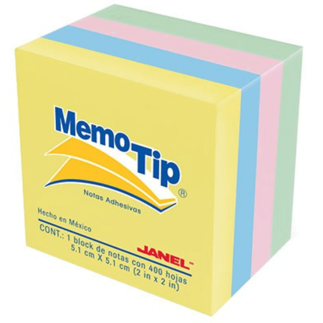 Mini Cubo Notas Memo Tip pastel Janel 2x2 - Colmenero Shop