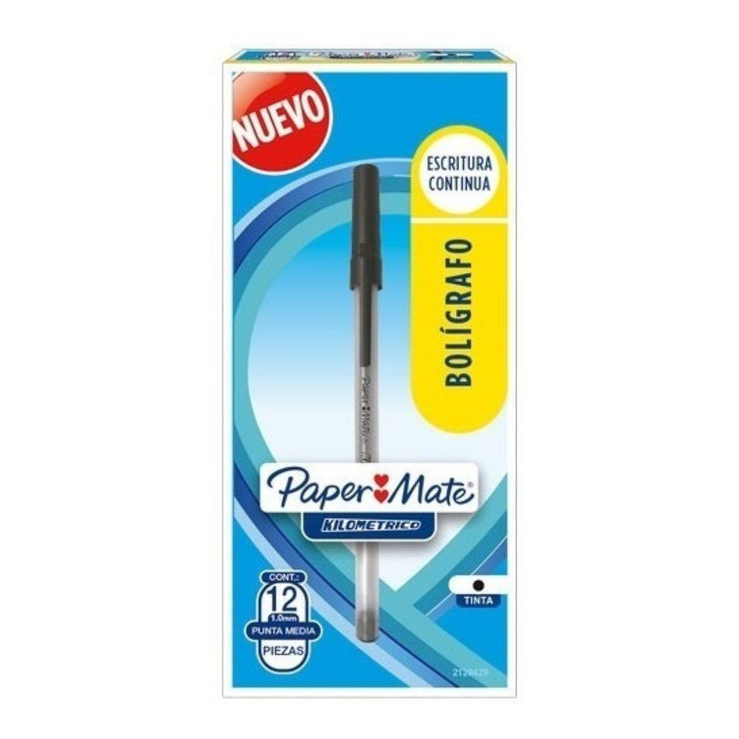 Bolígrafo Paper Mate Kilométrico 1.0mm | Caja c/12 Pzas | Escritura Suave