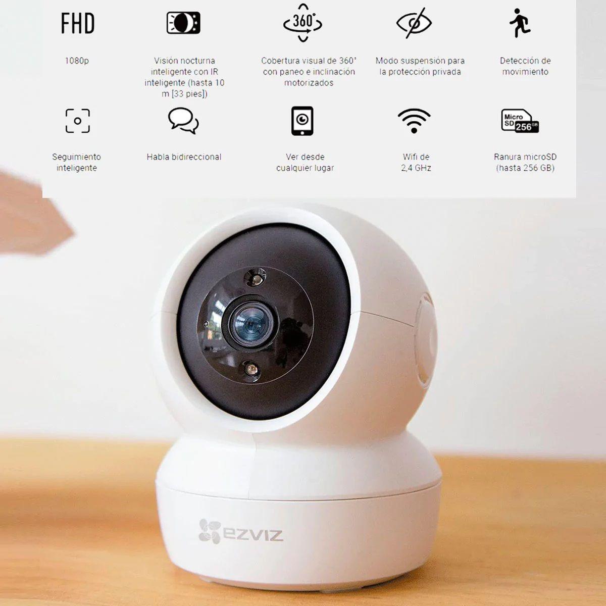 Cámara de seguridad para interiores Ezviz C6N 360° - Colmenero Shop