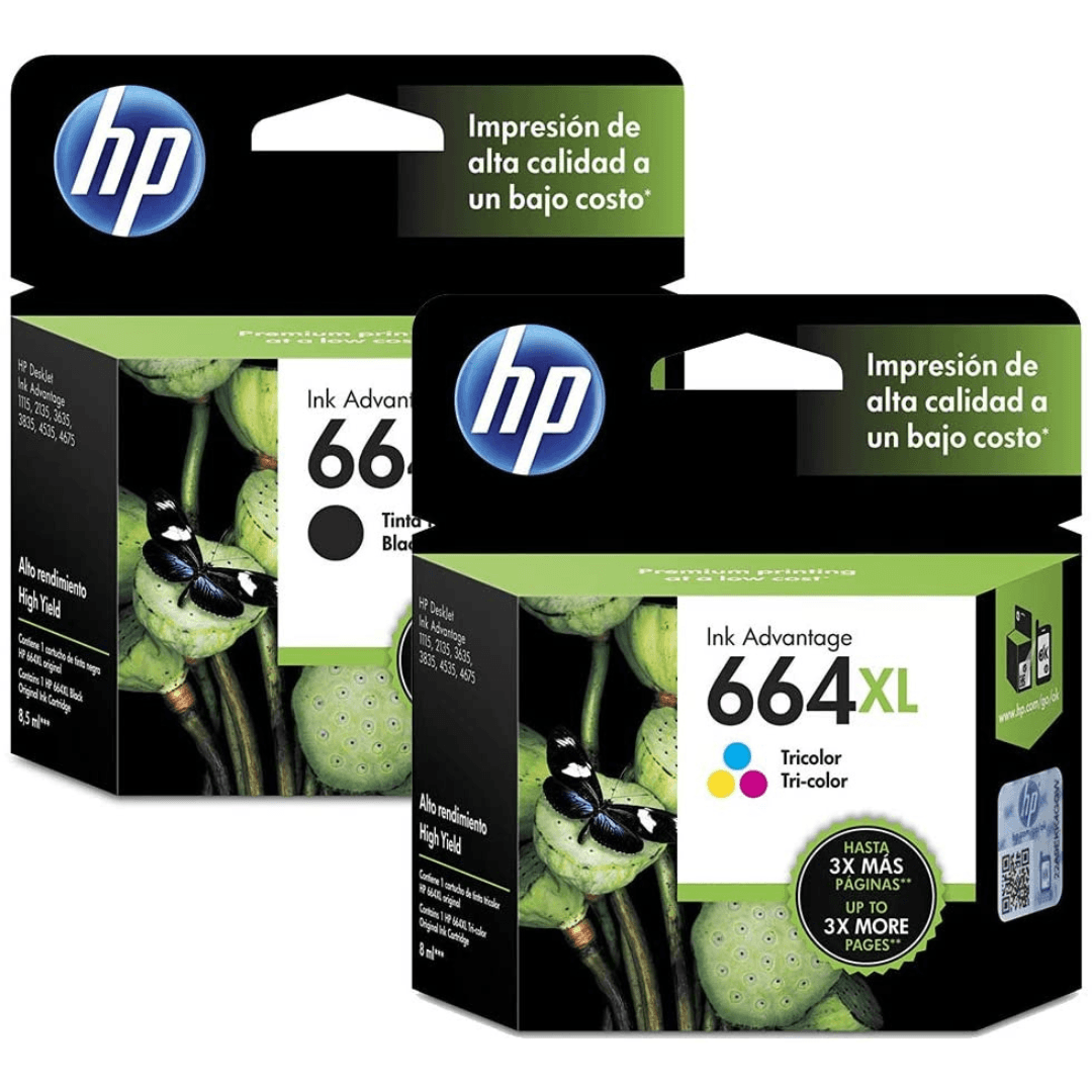 Jgo cartuchos hp 664XL negro y color - Colmenero Shop