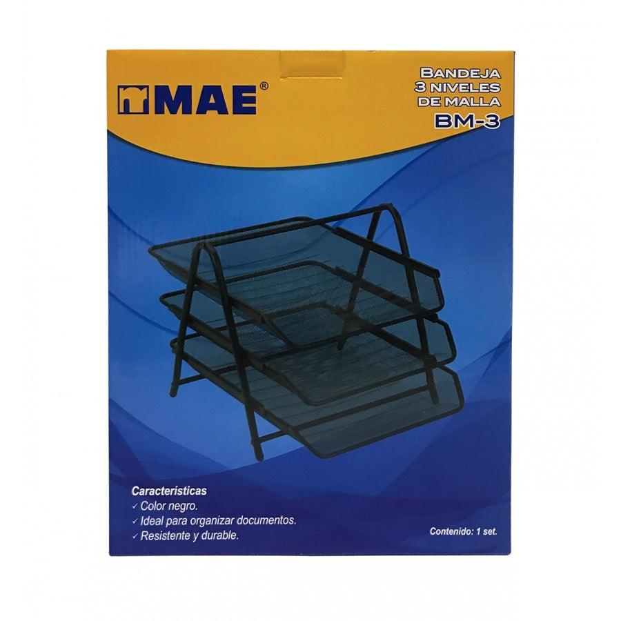 Charola triple de malla negra Mae bm3 - Colmenero Shop