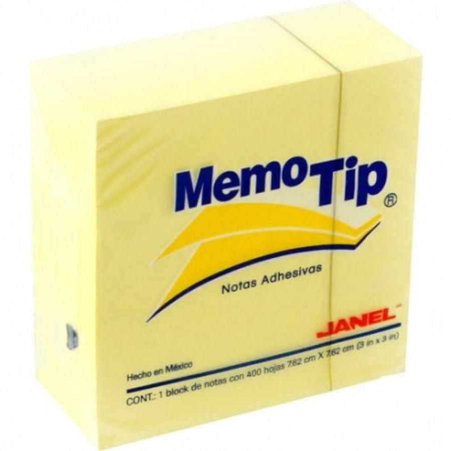 Cubo Notas Memo Tip amarillo Janel 3x3 - Colmenero Shop