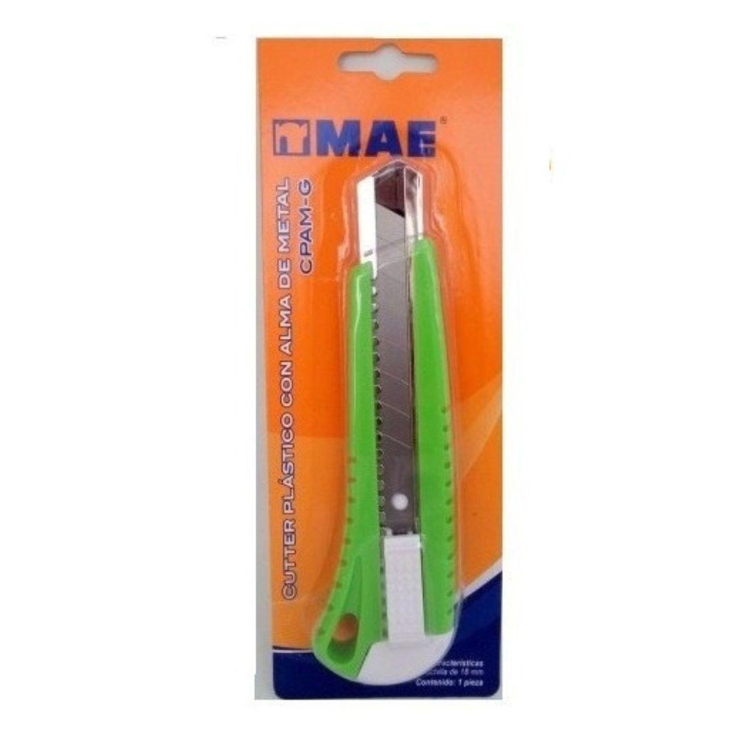 Cutter Alma de Metal Reforzado 18mm Mae CPAM-G - Colmenero Shop