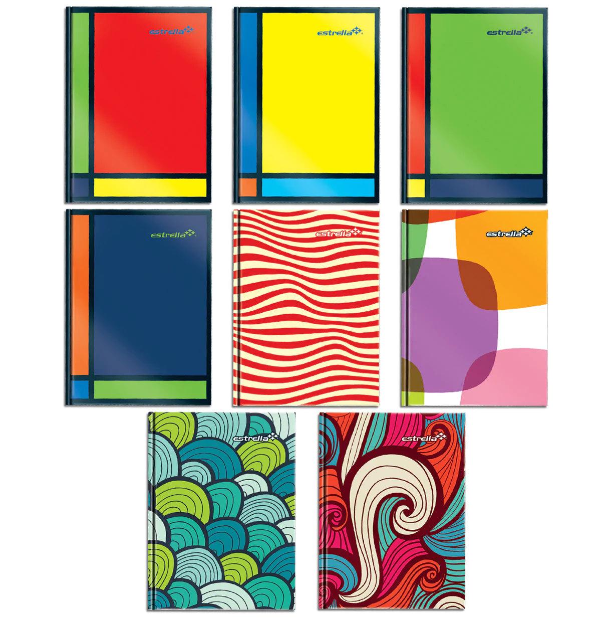 Libreta forma francesa pasta dura cuadro chico Estrella - Colmenero Shop